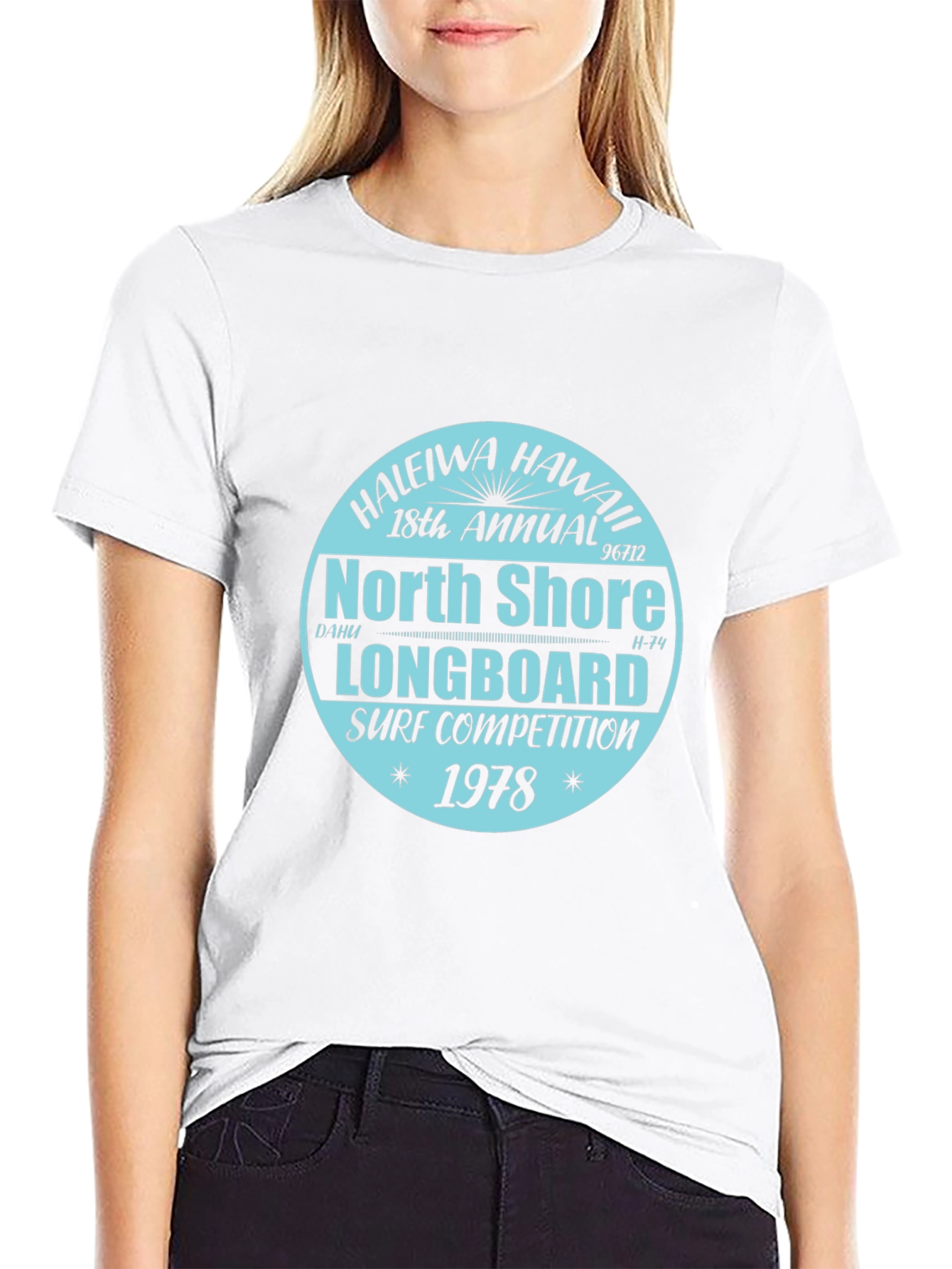 Vintage North Shore Longboard Surf Competition T-Shirt