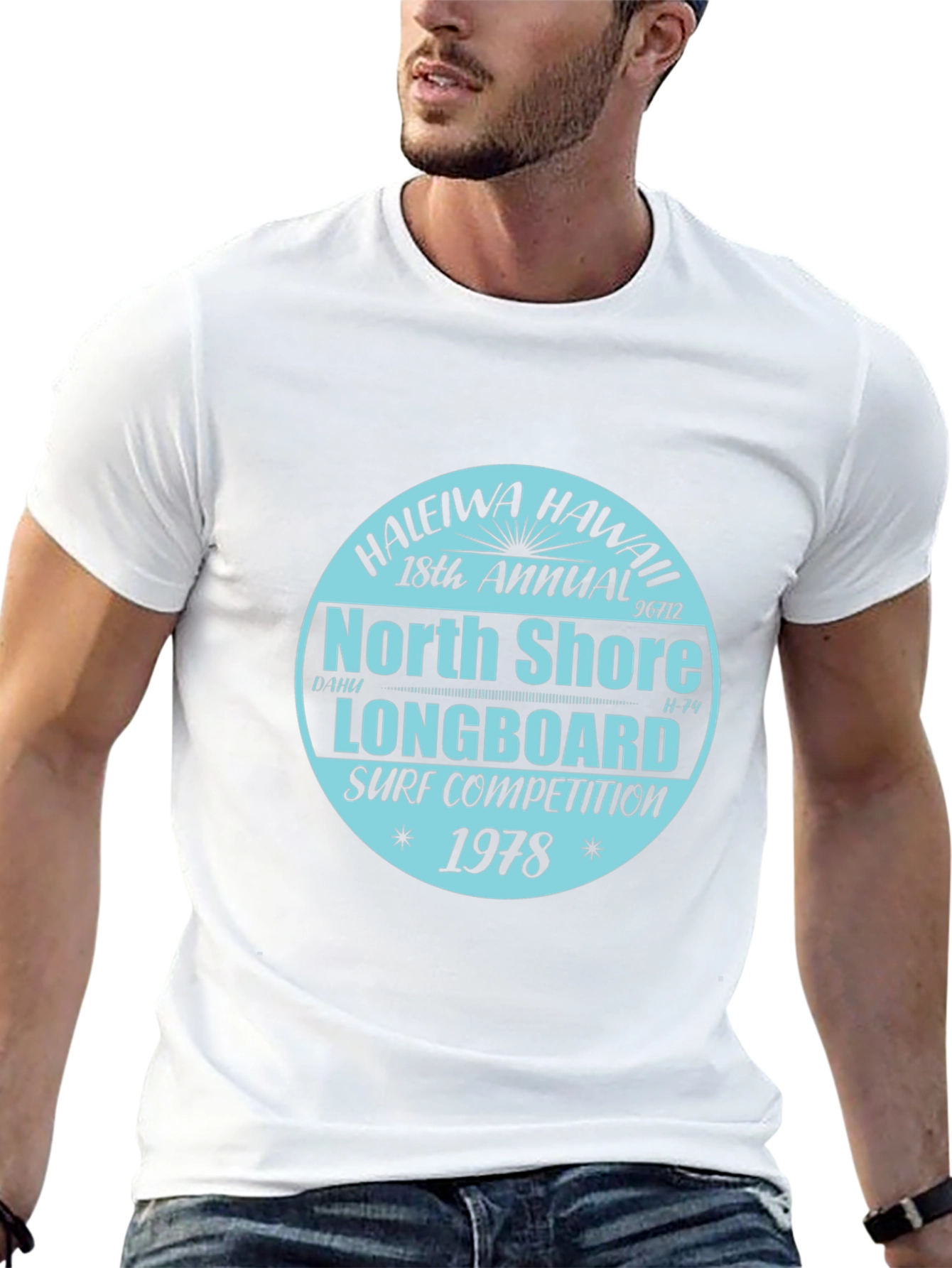 Vintage North Shore Longboard Surf Competition T-Shirt