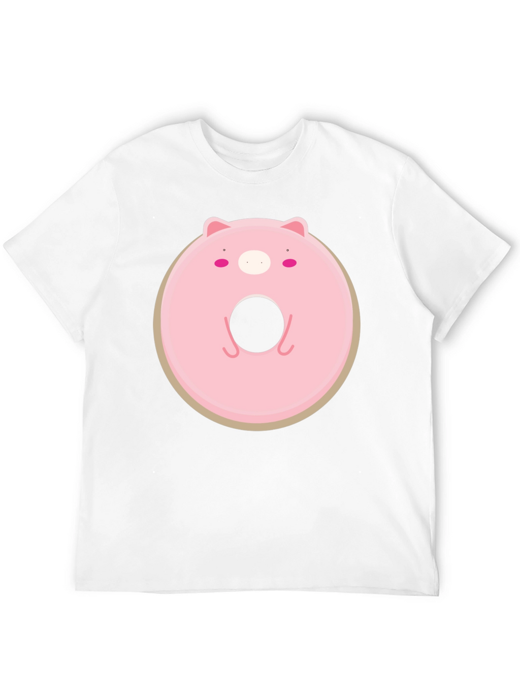 Cute Pig Donut Graphic T-Shirt - Casual Comfort