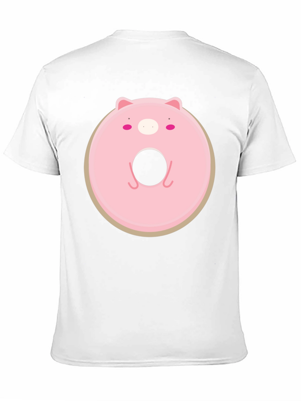 Cute Pig Donut Graphic T-Shirt - Casual Comfort