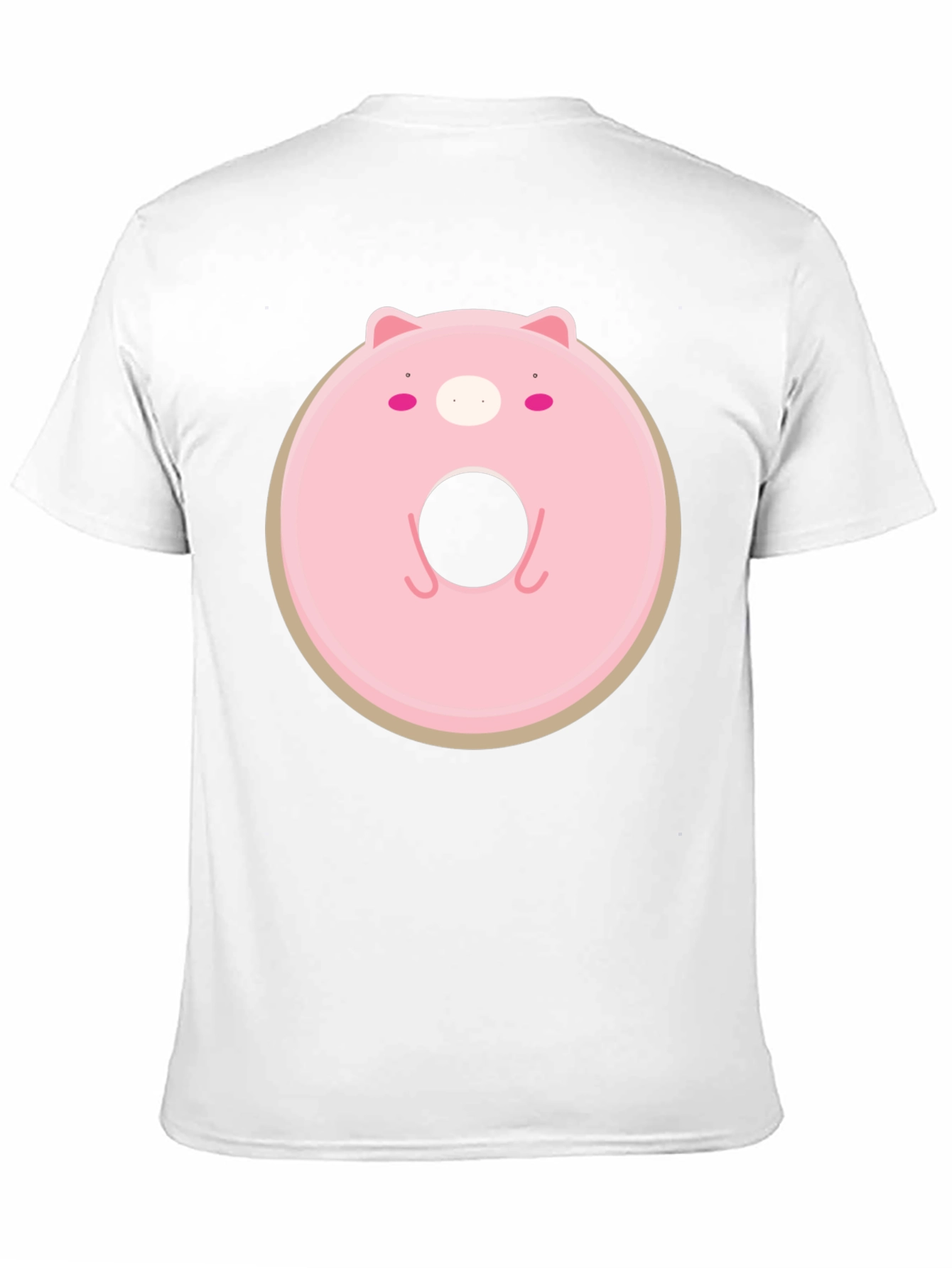 Cute Pig Donut Graphic T-Shirt - Casual Comfort