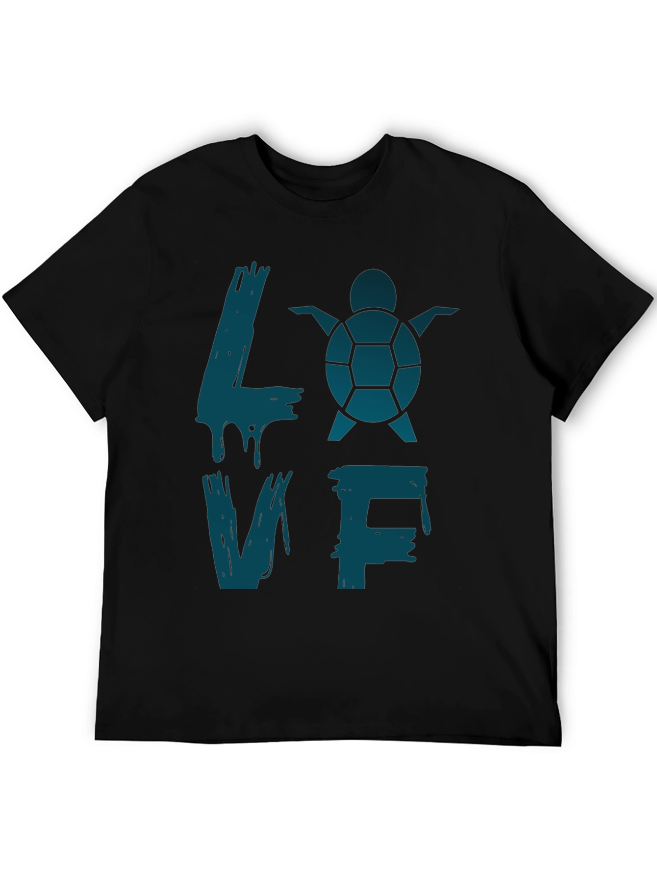 Turtle Love Graphic T-Shirt - Black