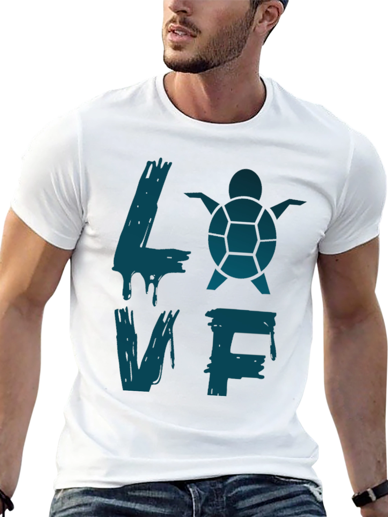 Turtle Love Graphic T-Shirt - Black