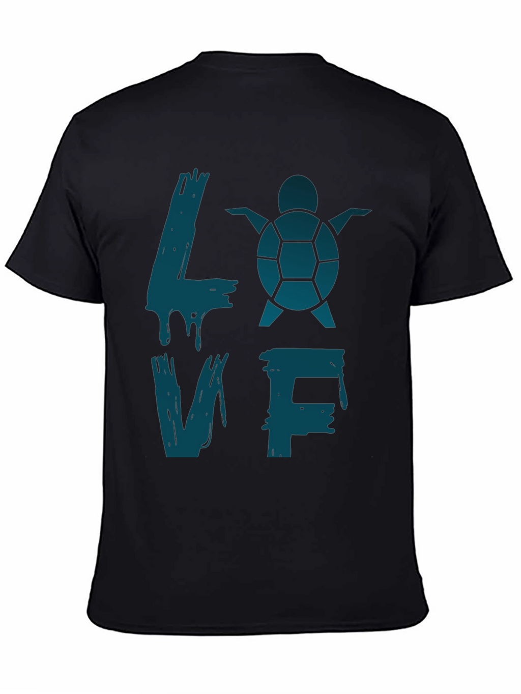 Turtle Love Graphic T-Shirt - Black