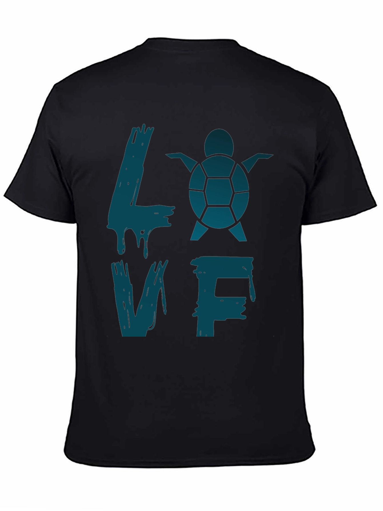 Turtle Love Graphic T-Shirt - Black