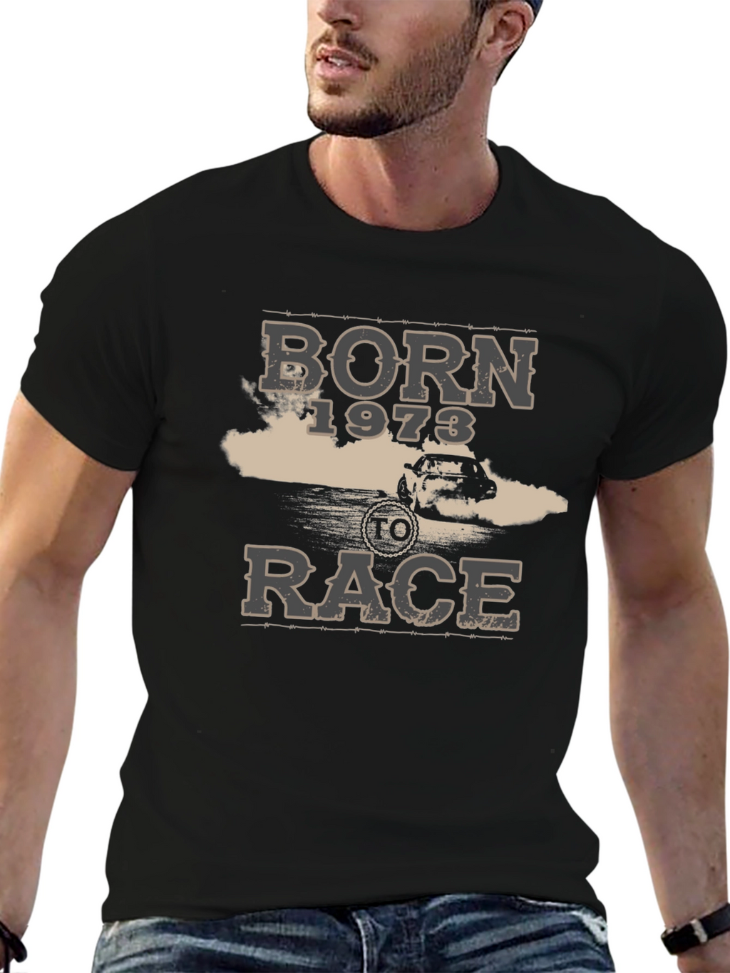 Born 1973 to Race Graphic T-Shirt - Black