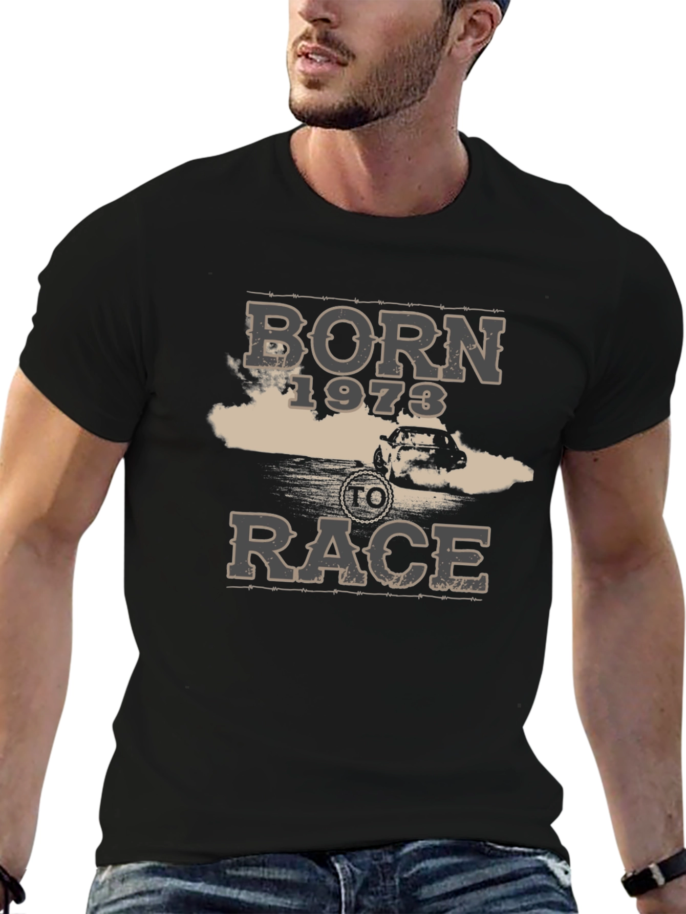 Born 1973 to Race Graphic T-Shirt - Black