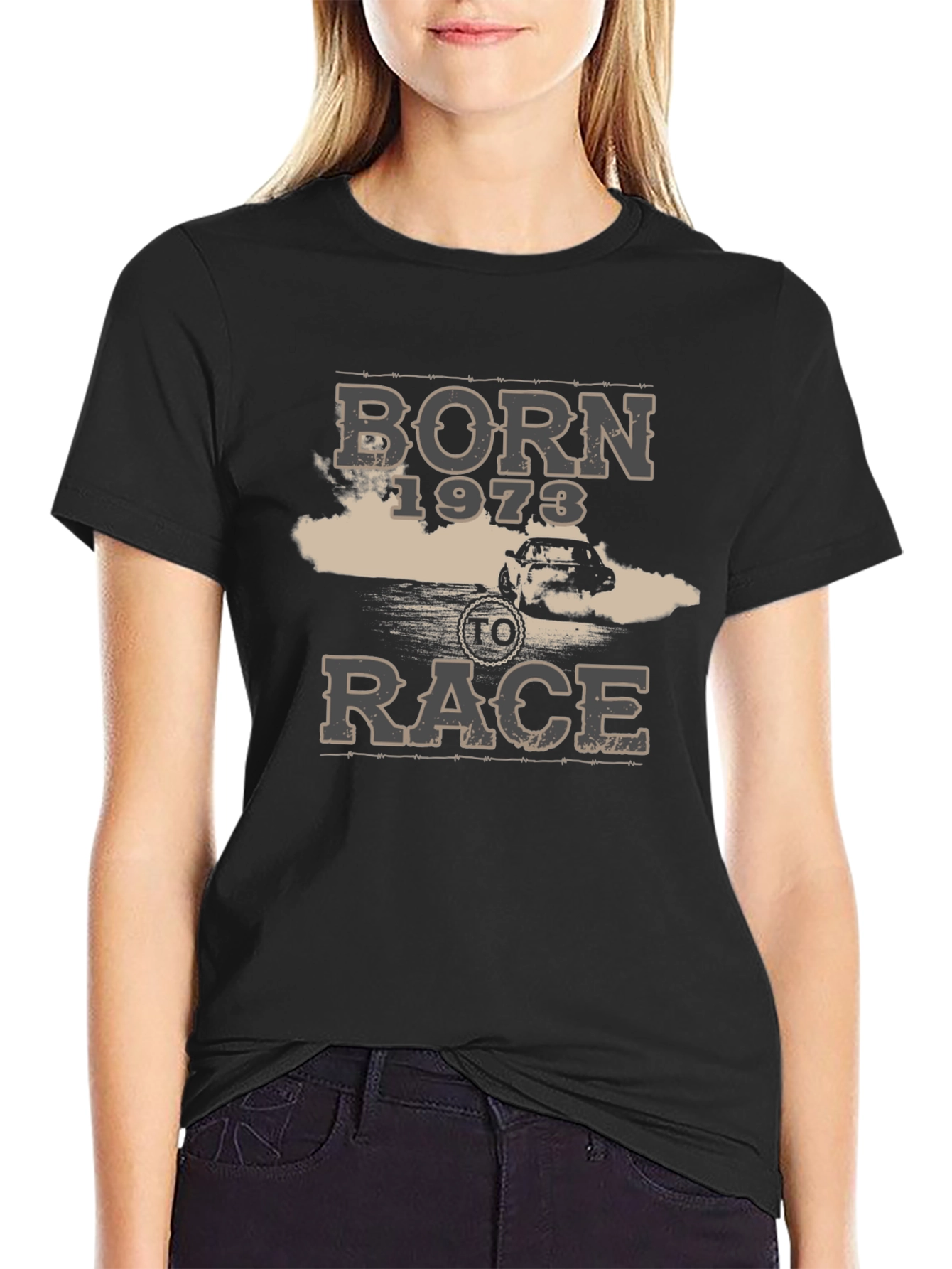 Born 1973 to Race Graphic T-Shirt - Black