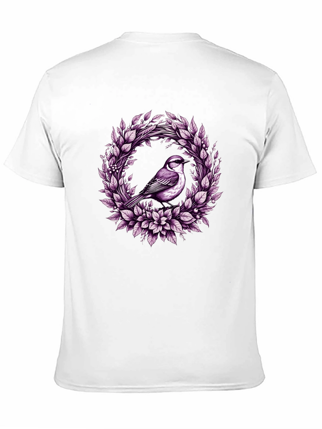 Bird & Floral Wreath Graphic Tee