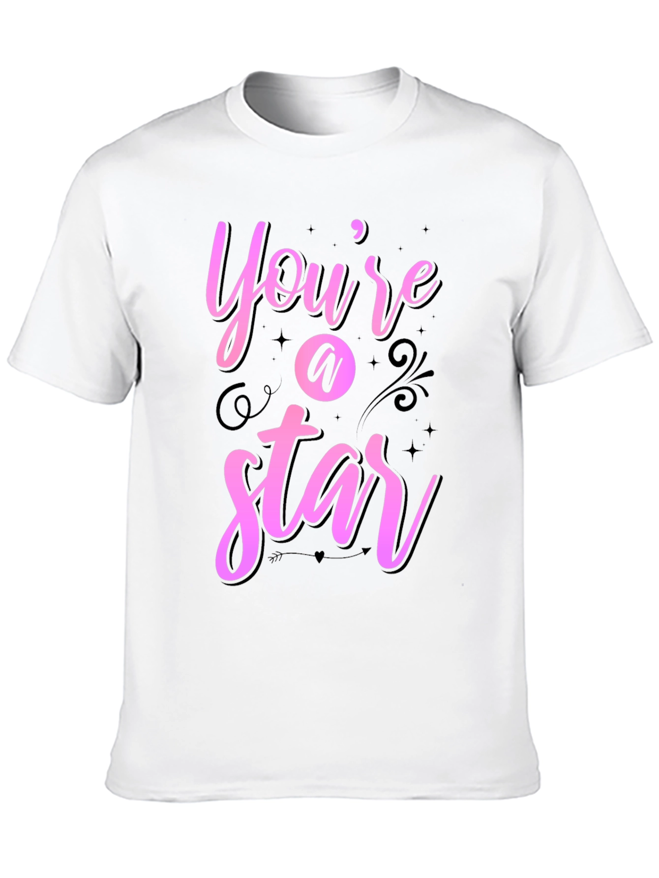 Youre A Star Graphic Tee - Black Casual Shirt