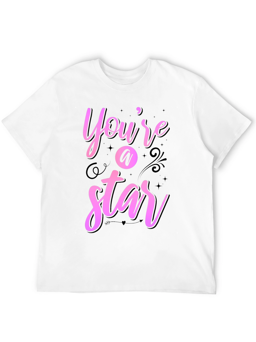 Youre A Star Graphic Tee - Black Casual Shirt