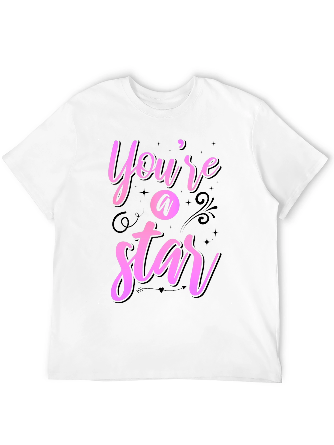 Youre A Star Graphic Tee - Black Casual Shirt