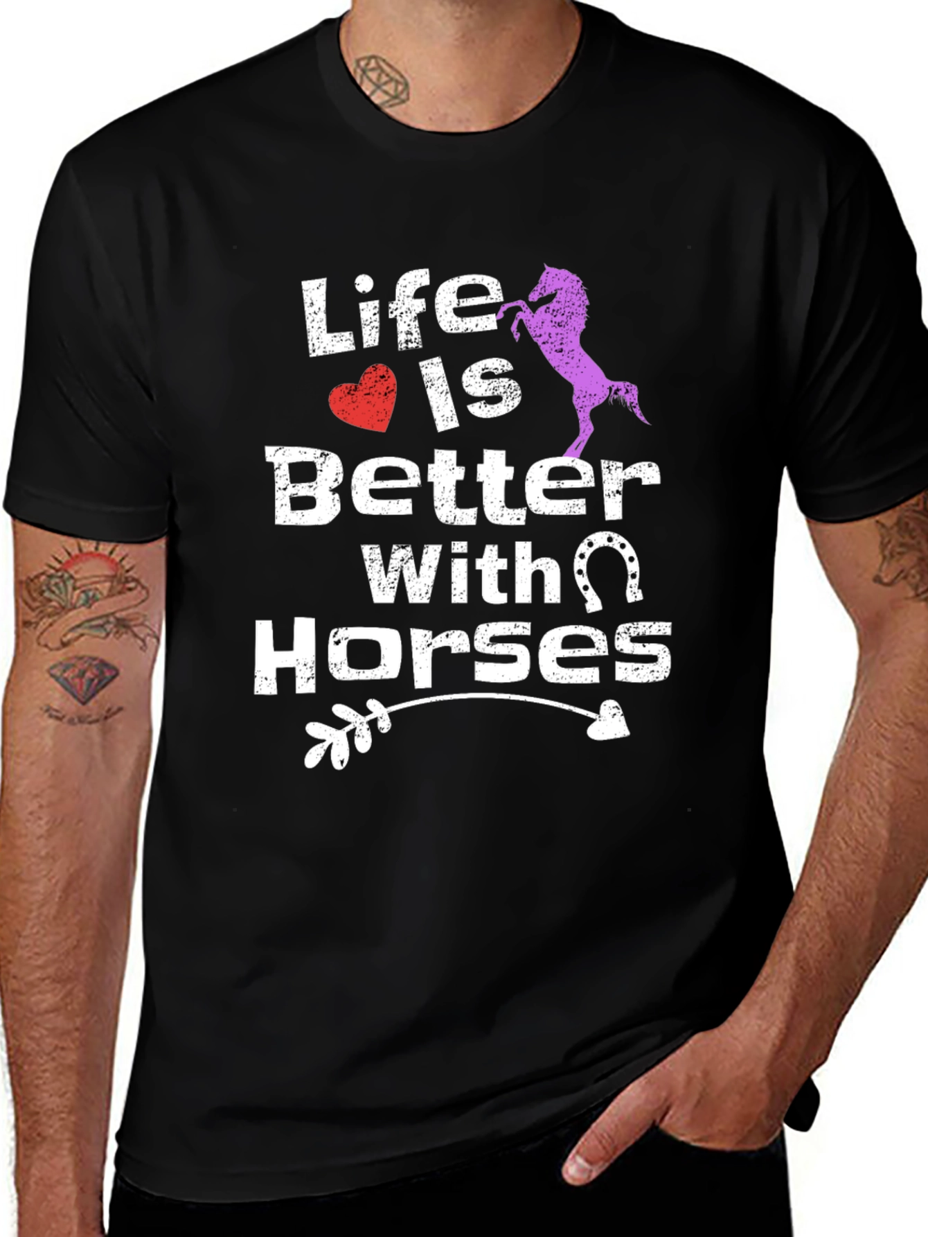 Life Is Better With Horses Graphic Tee