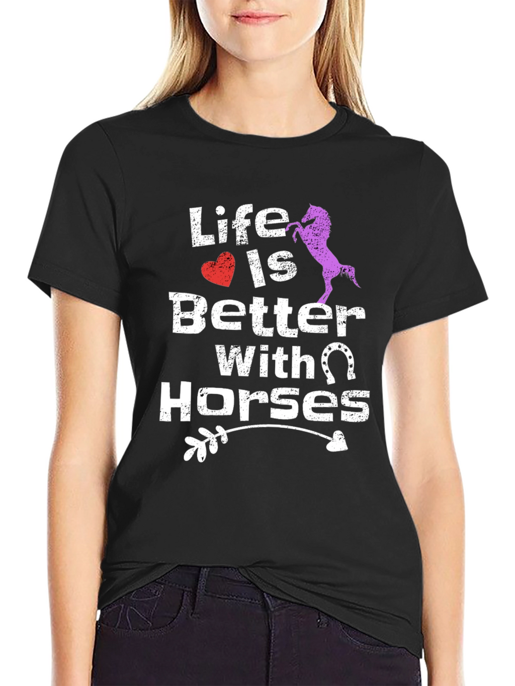 Life Is Better With Horses Graphic Tee