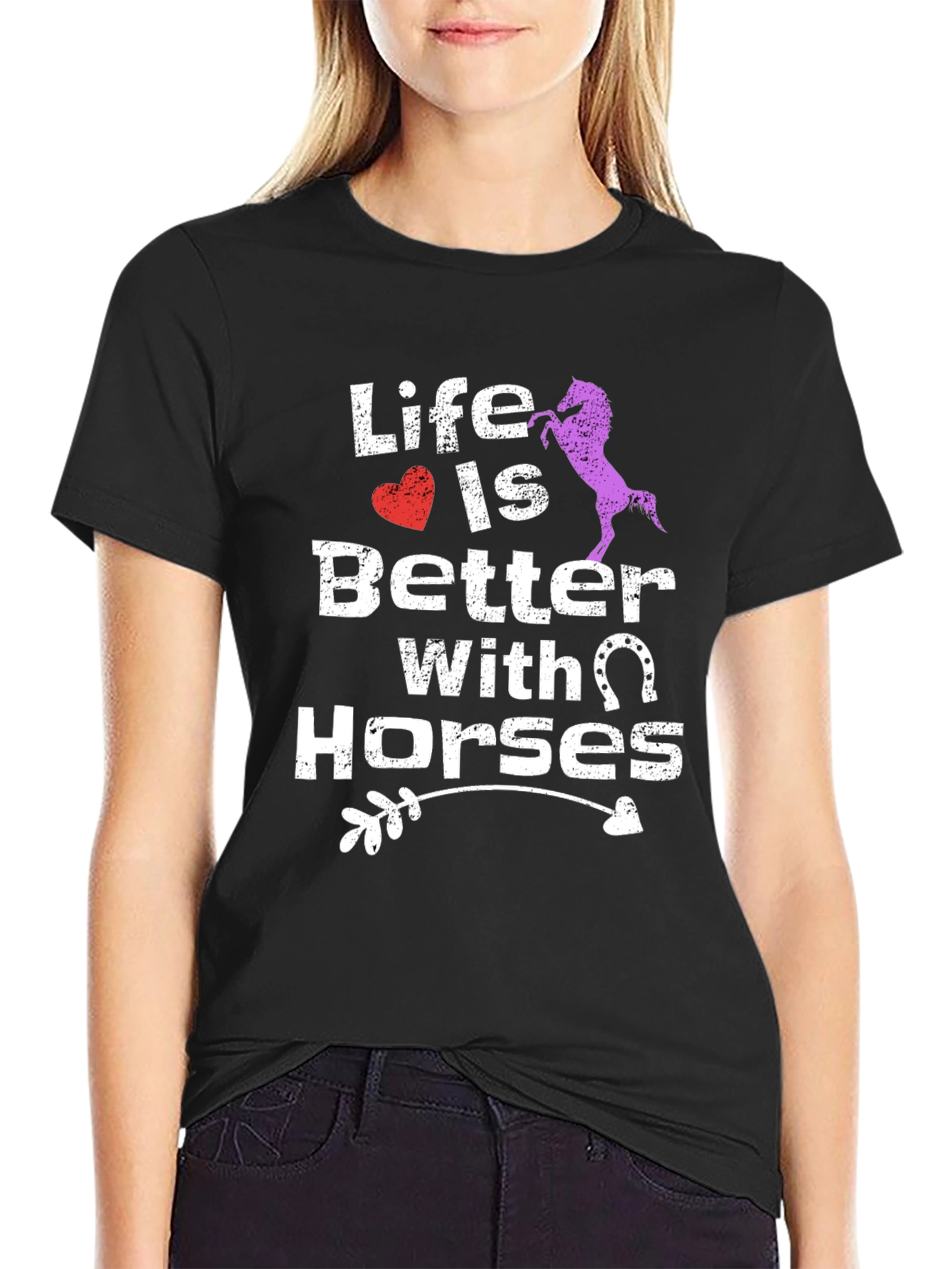 Life Is Better With Horses Graphic Tee