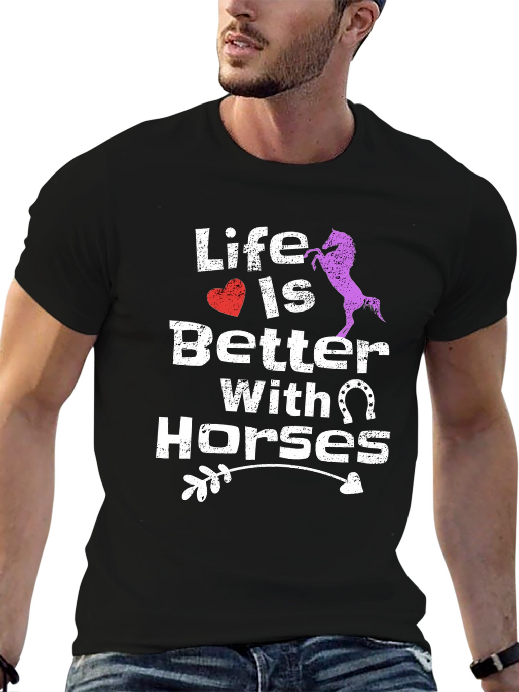 Life Is Better With Horses Graphic Tee