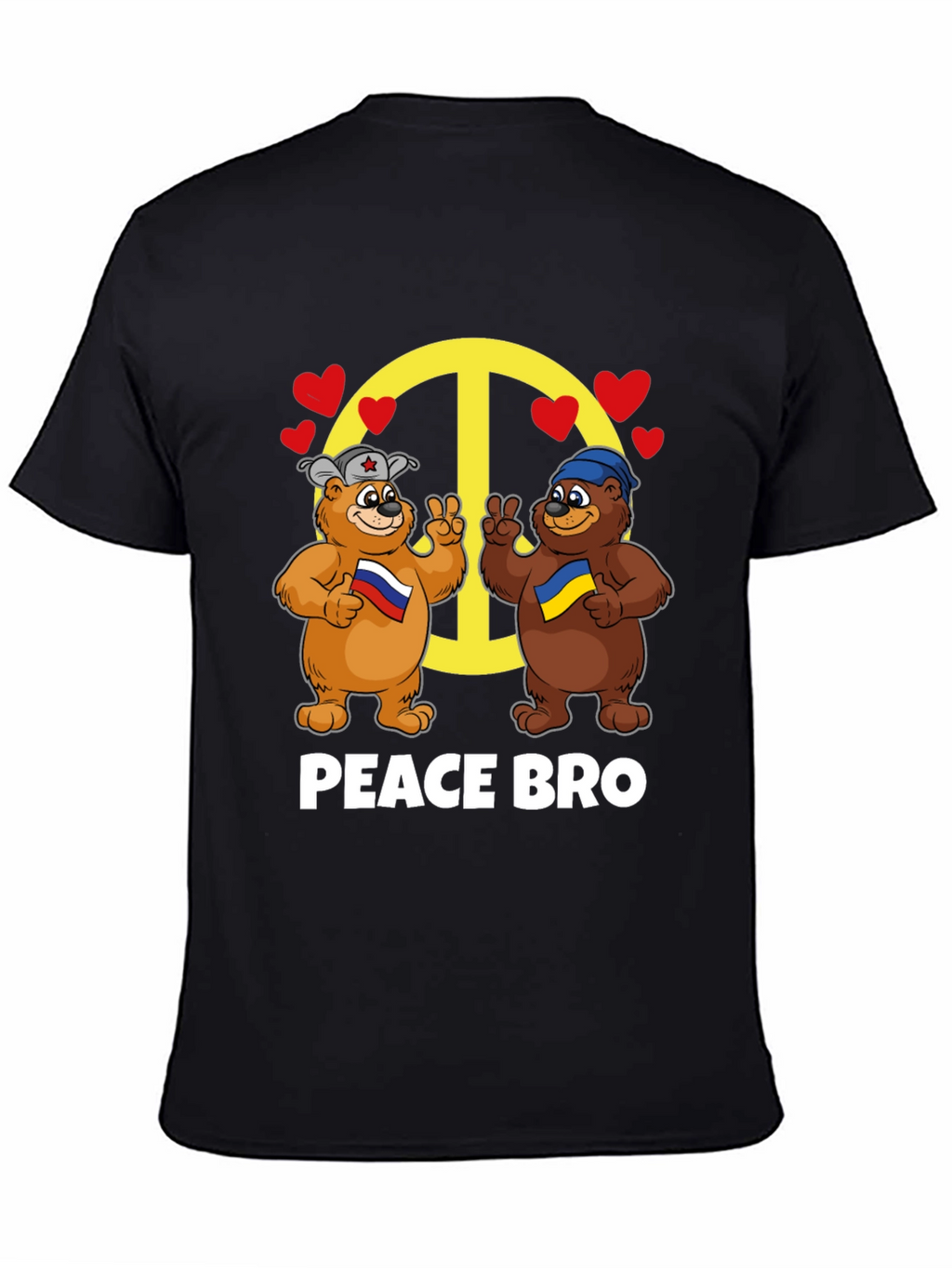 Peace Bro T-Shirt: Russia & Ukraine Bears