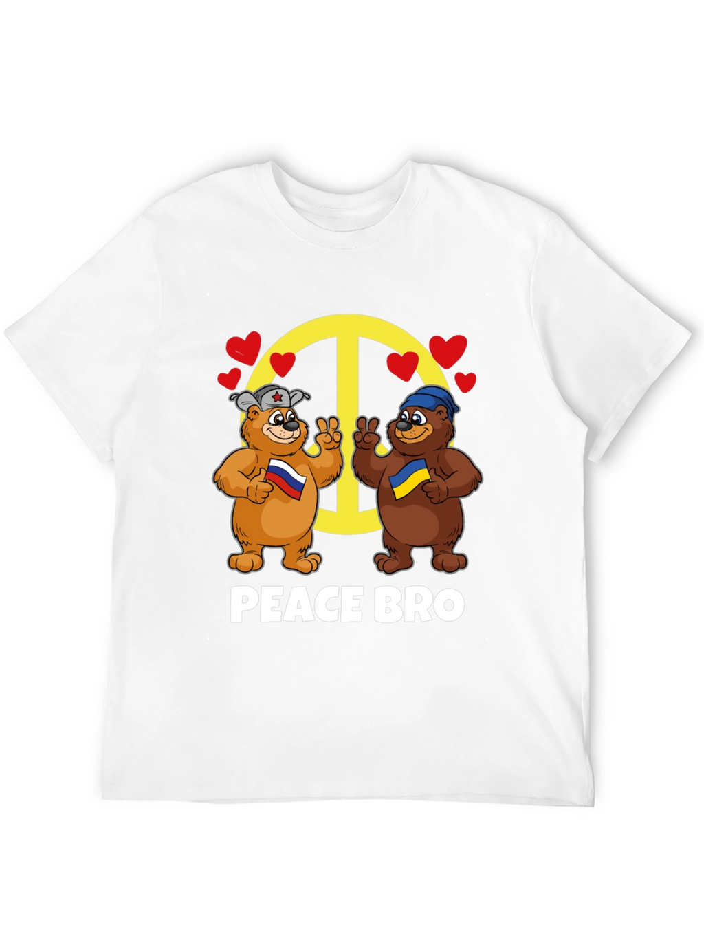 Peace Bro T-Shirt: Russia & Ukraine Bears
