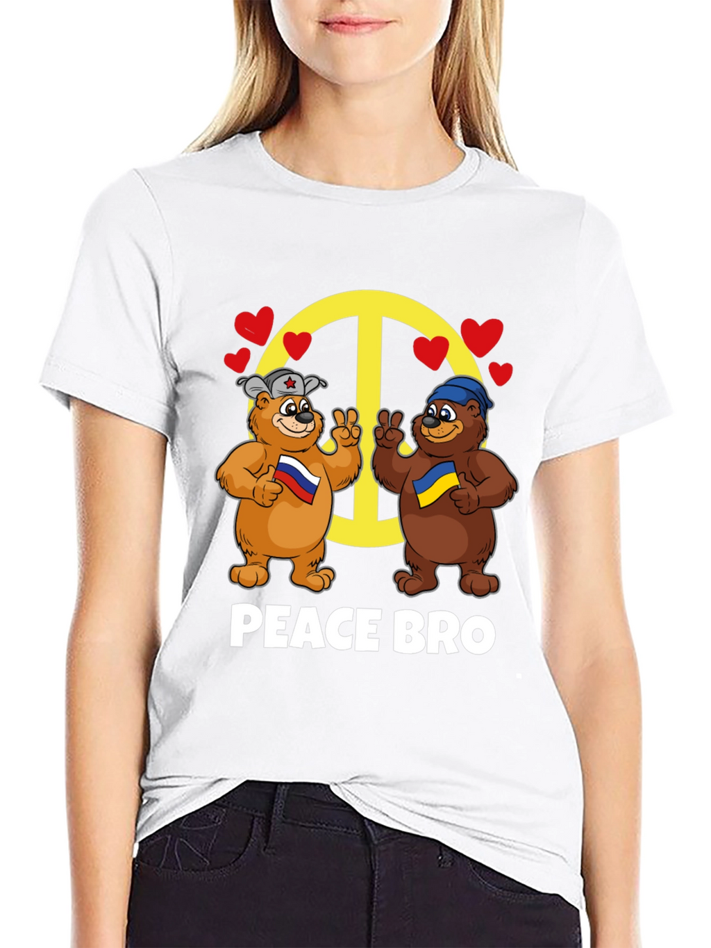 Peace Bro T-Shirt: Russia & Ukraine Bears