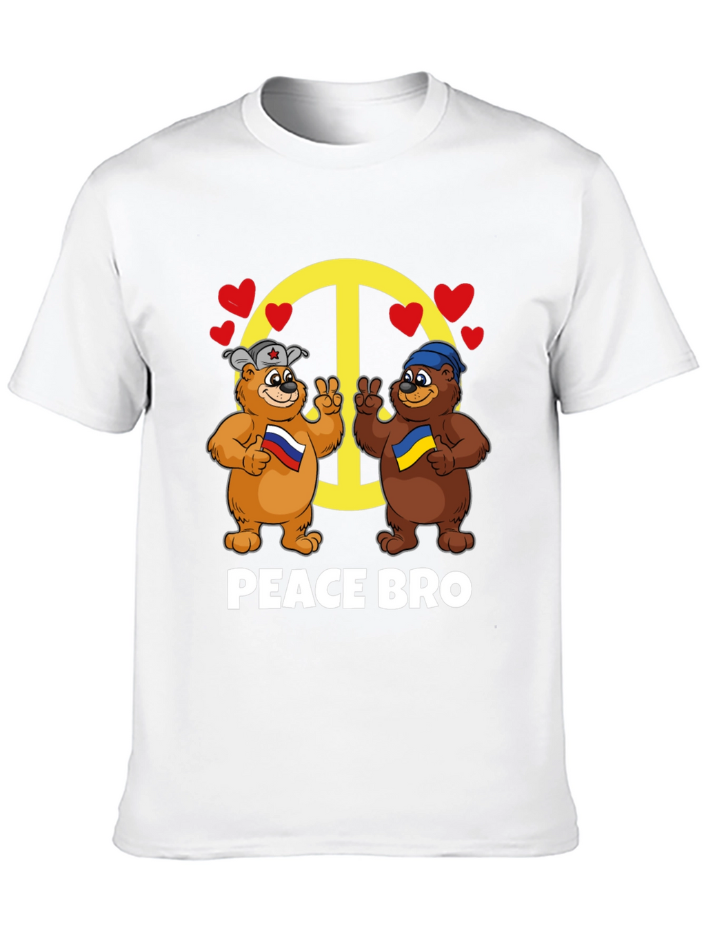 Peace Bro T-Shirt: Russia & Ukraine Bears