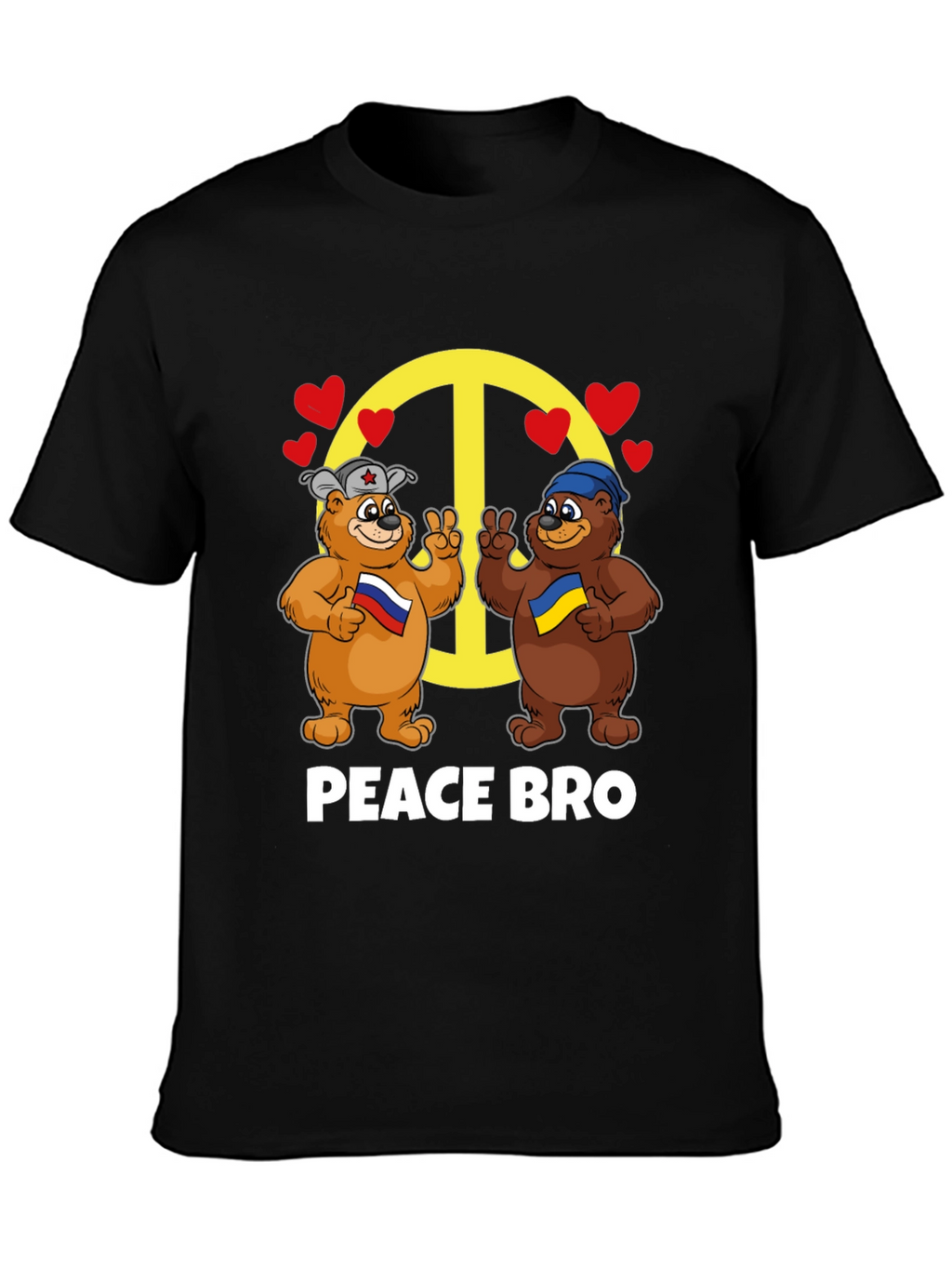 Peace Bro T-Shirt: Russia & Ukraine Bears