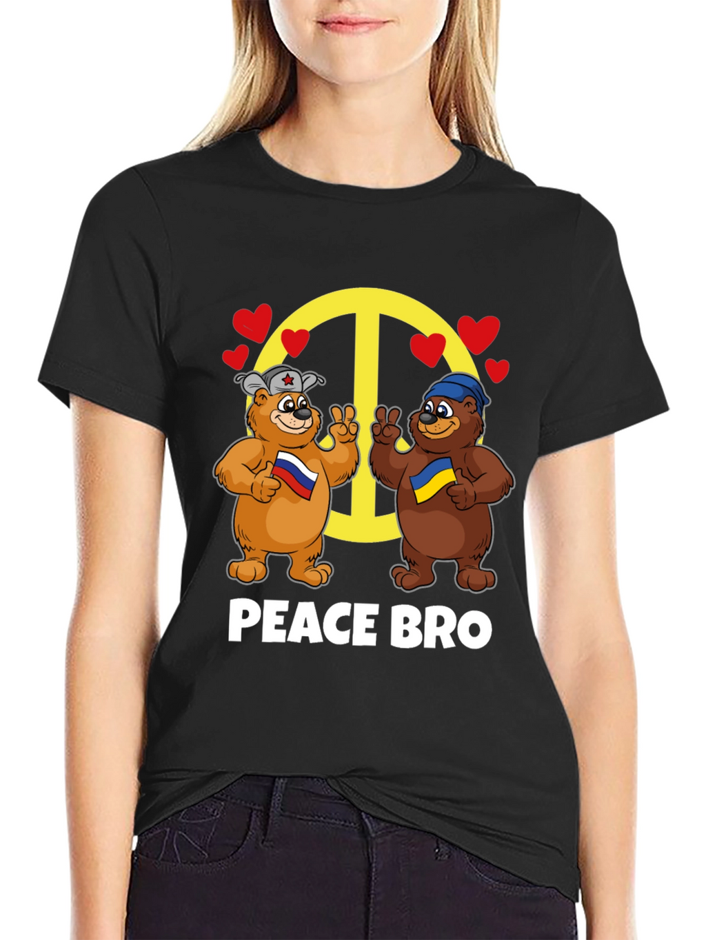 Peace Bro T-Shirt: Russia & Ukraine Bears