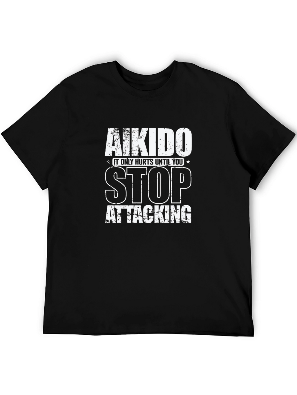 Aikido Stop Attacking Graphic Tee - Martial Arts Shirt