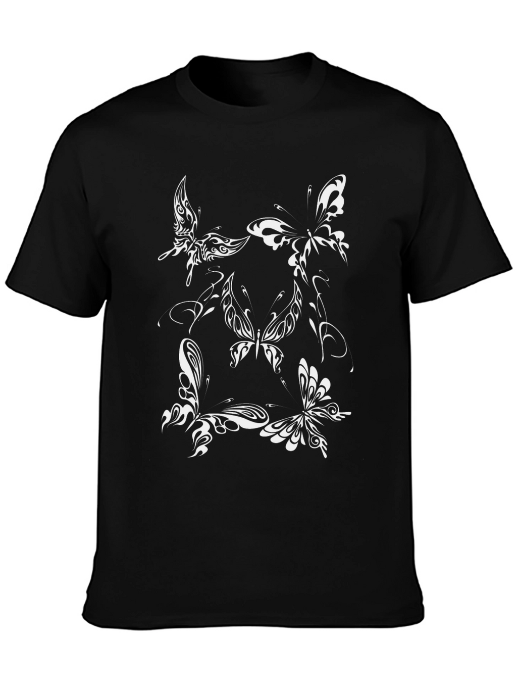 Butterfly Graphic Tee - Stylish Black T-Shirt