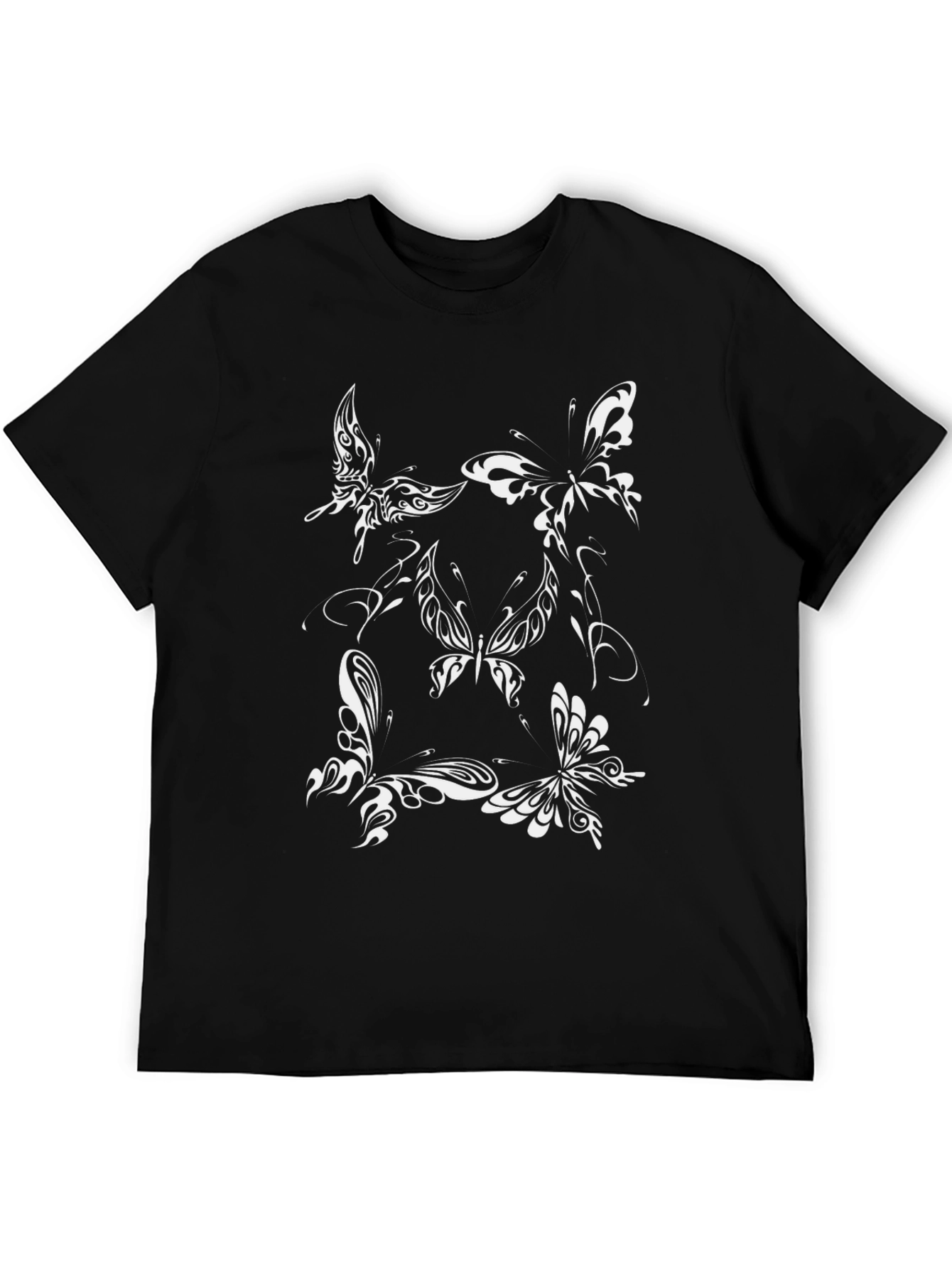 Butterfly Graphic Tee - Stylish Black T-Shirt