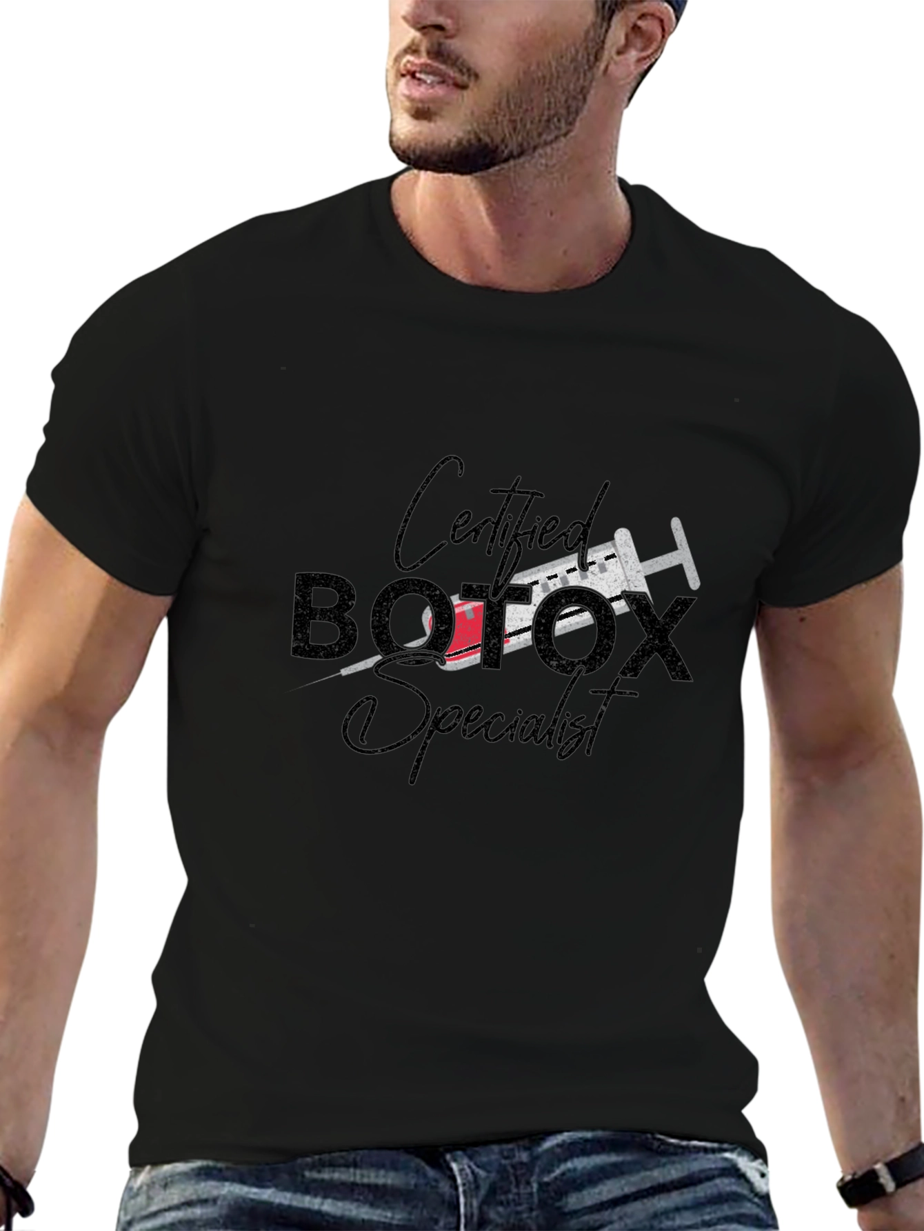 Certified Botox Specialist Black Graphic Tee