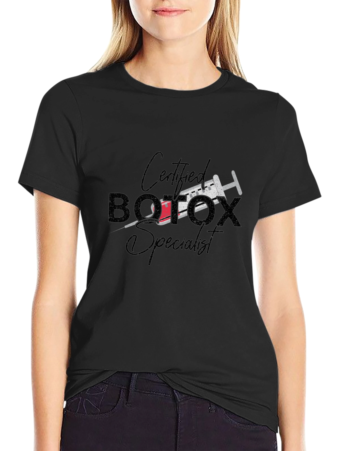 Certified Botox Specialist Black Graphic Tee