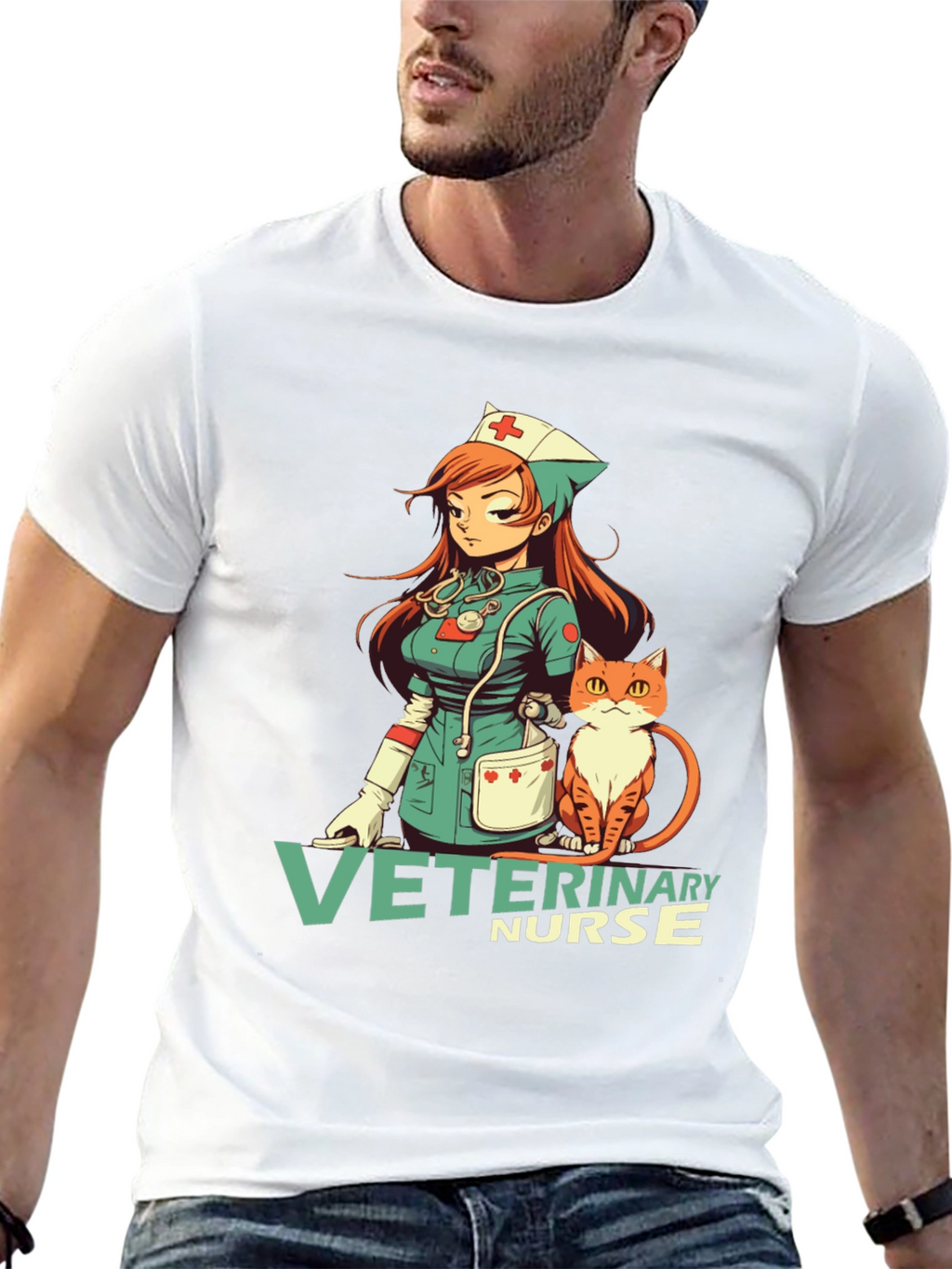 Veterinary Nurse Anime Style T-Shirt