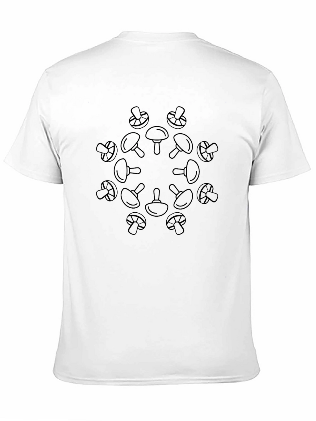 Mushroom Mandala Graphic Tee - Black