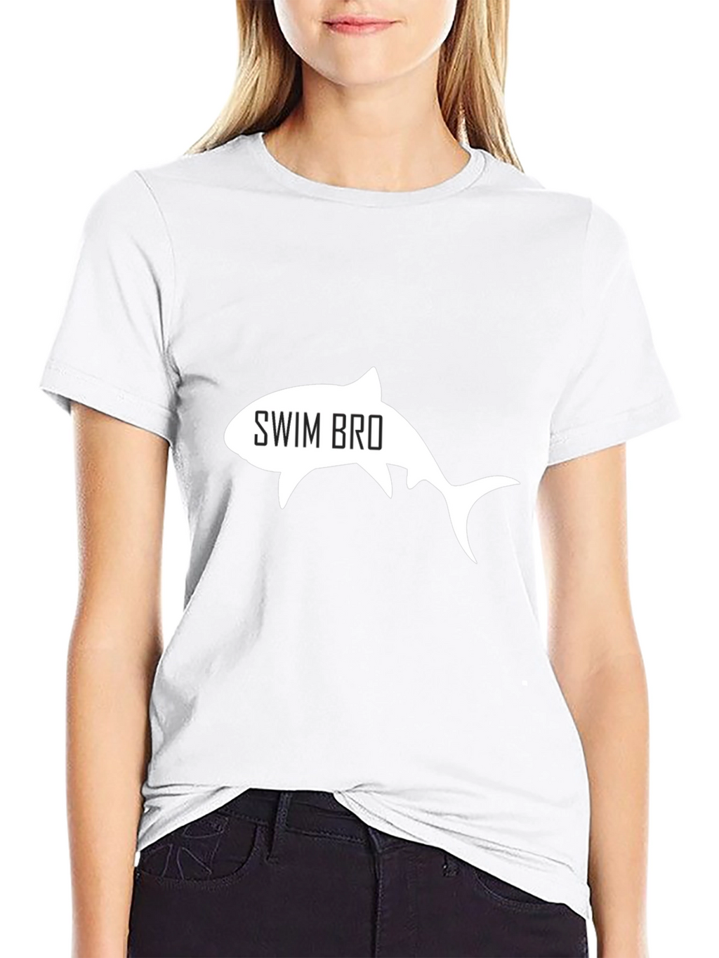 Swim Bro Shark Graphic Tee - Black