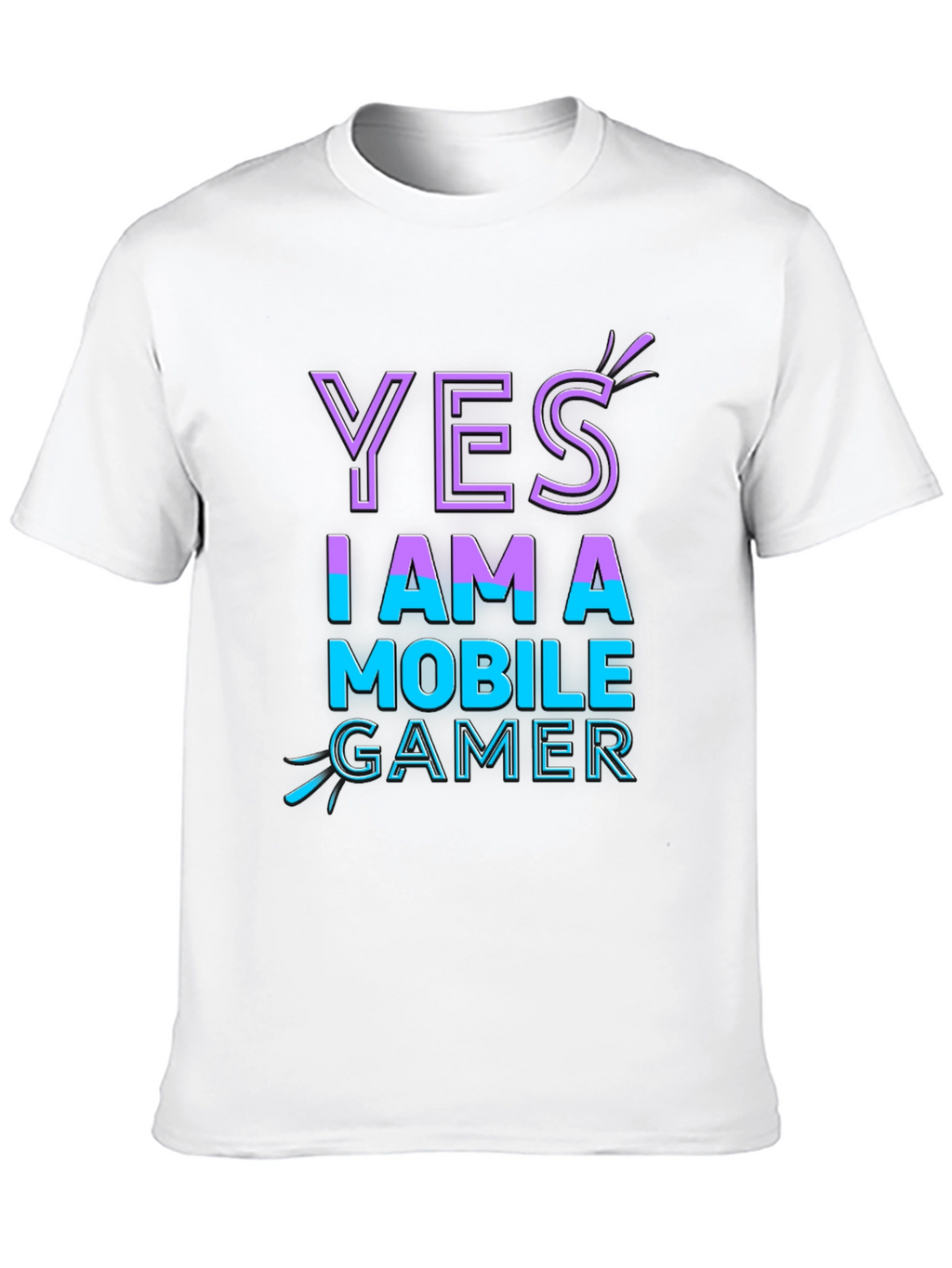Yes I Am A Mobile Gamer Black T-Shirt