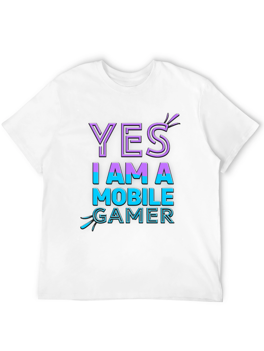 Yes I Am A Mobile Gamer Black T-Shirt