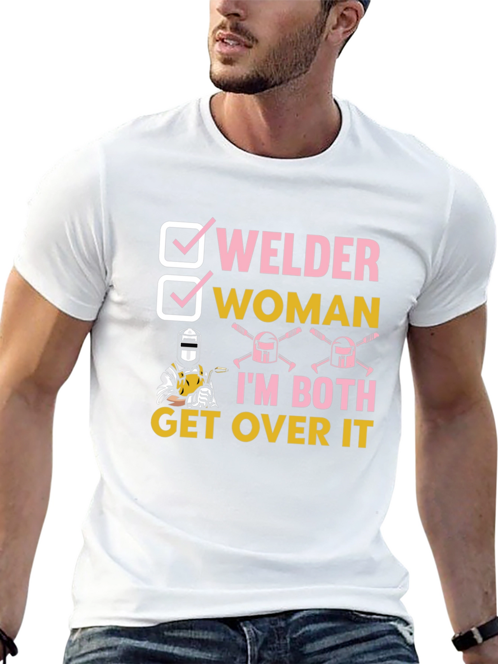 Welder Woman Graphic T-Shirt Funny Welder Tee