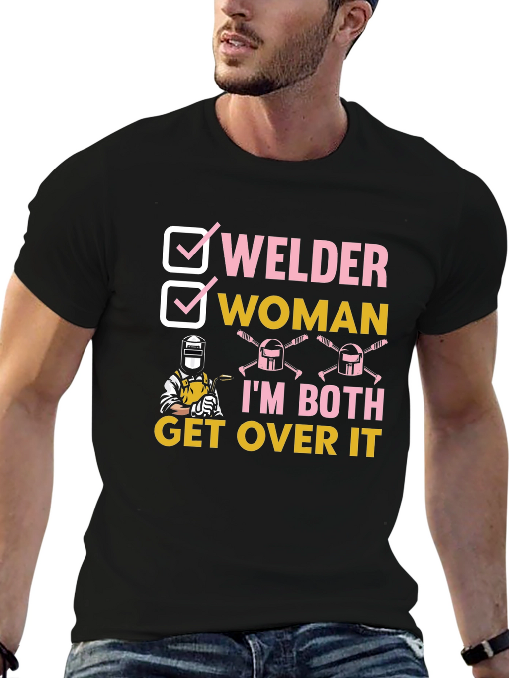 Welder Woman Graphic T-Shirt Funny Welder Tee