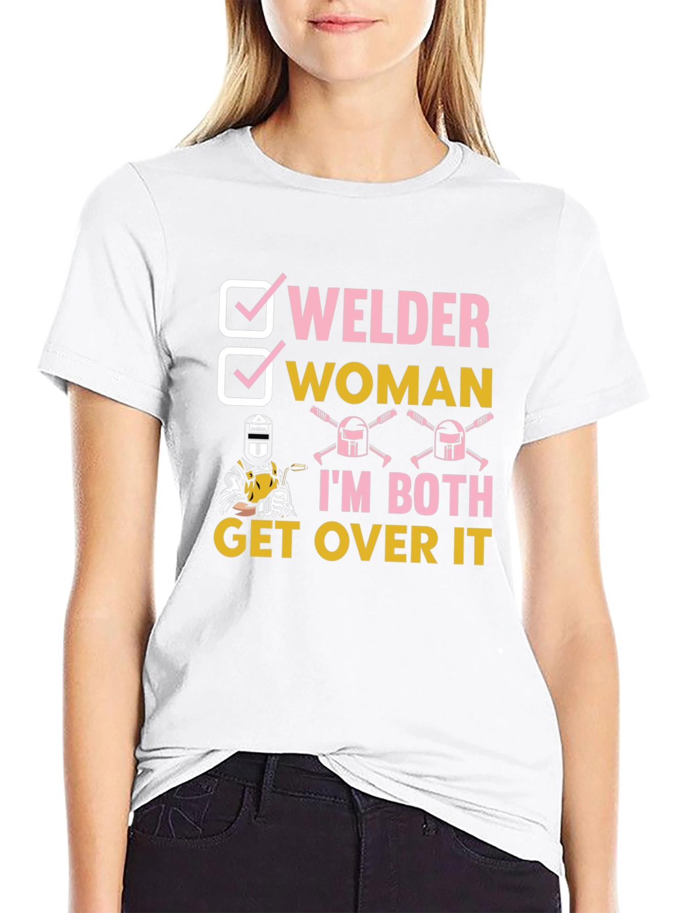 Welder Woman Graphic T-Shirt Funny Welder Tee