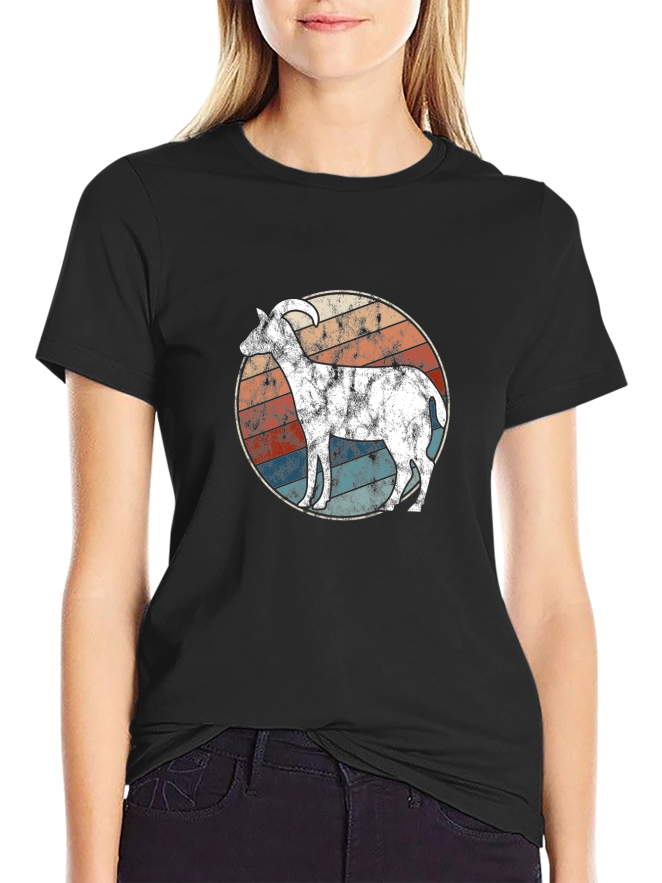 Vintage Goat Circle Graphic Tee