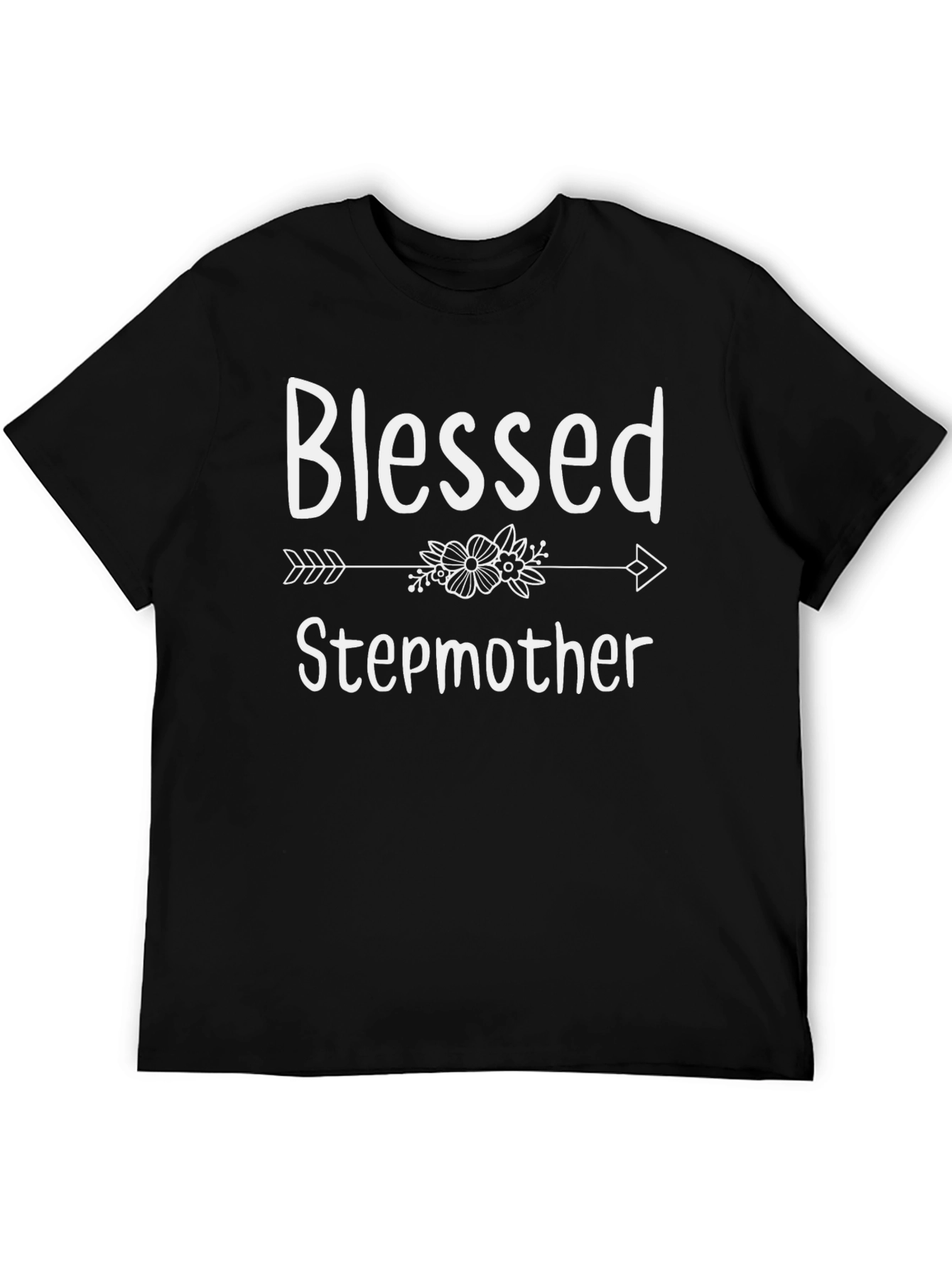 Blessed Stepmother T-Shirt - Cute Floral Arrow Design