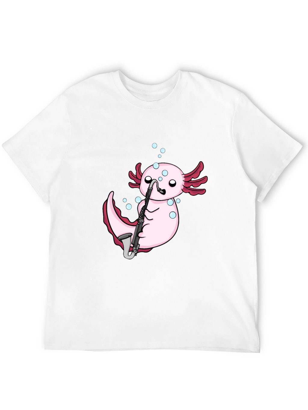 Axolotl Saxophone Black T-Shirt