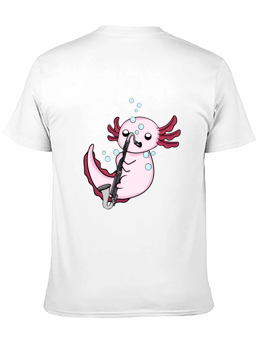 Axolotl Saxophone Black T-Shirt