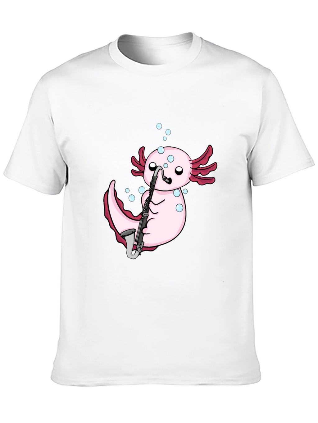 Axolotl Saxophone Black T-Shirt