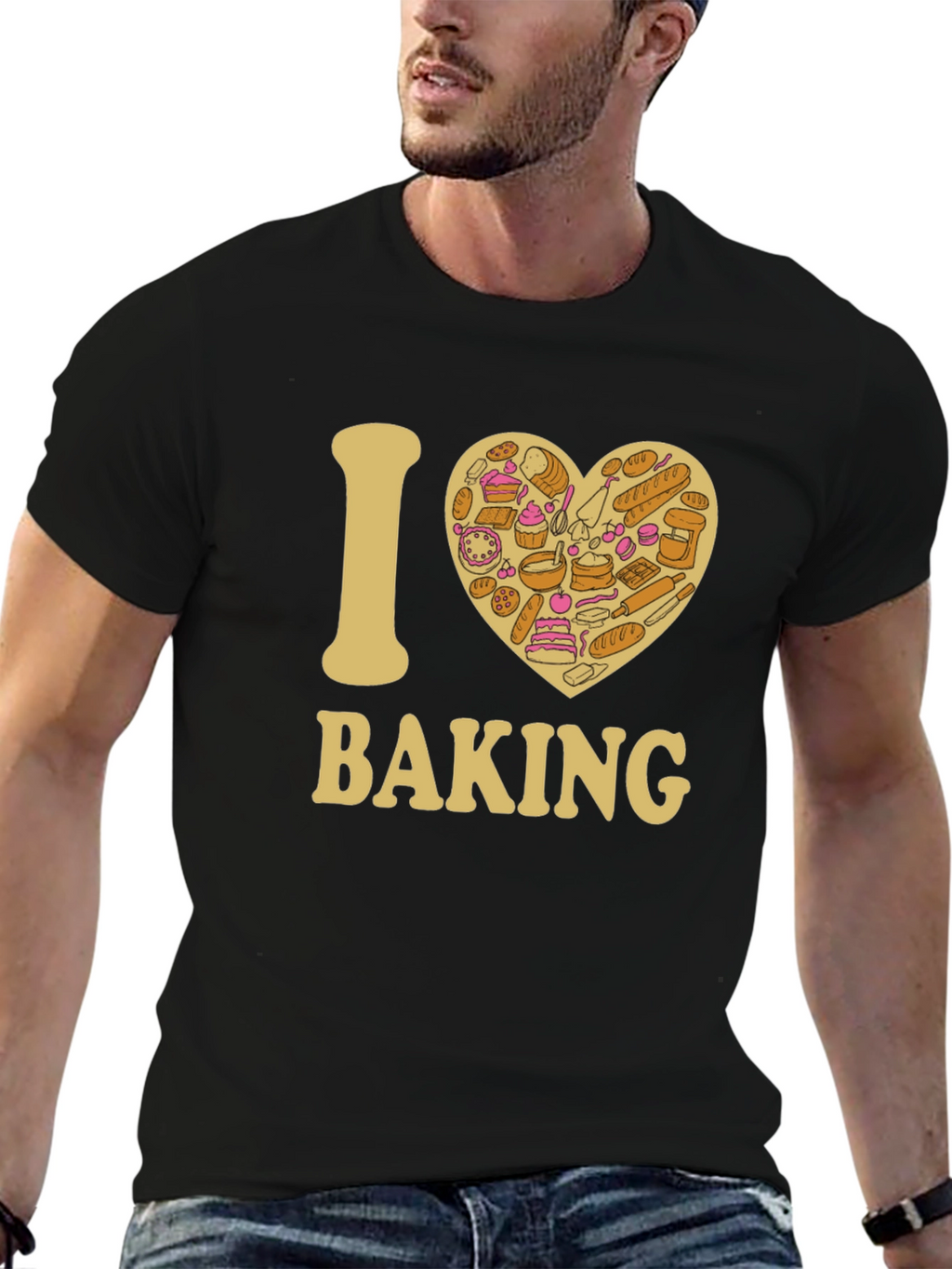 I Heart Baking Black T-Shirt