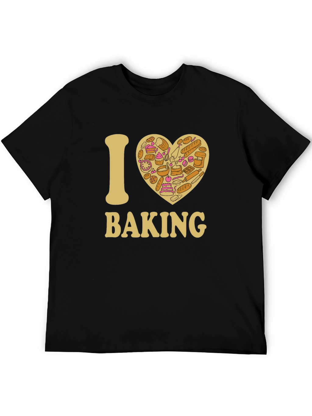I Heart Baking Black T-Shirt