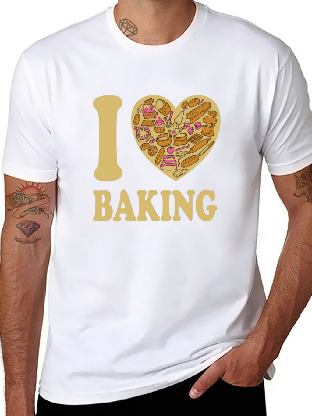 I Heart Baking Black T-Shirt