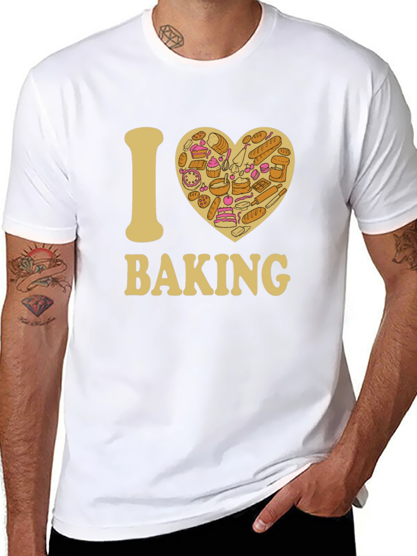 I Heart Baking Black T-Shirt