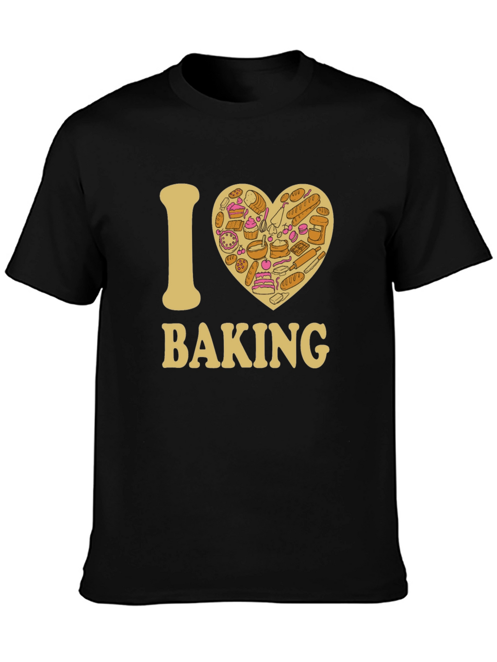 I Heart Baking Black T-Shirt