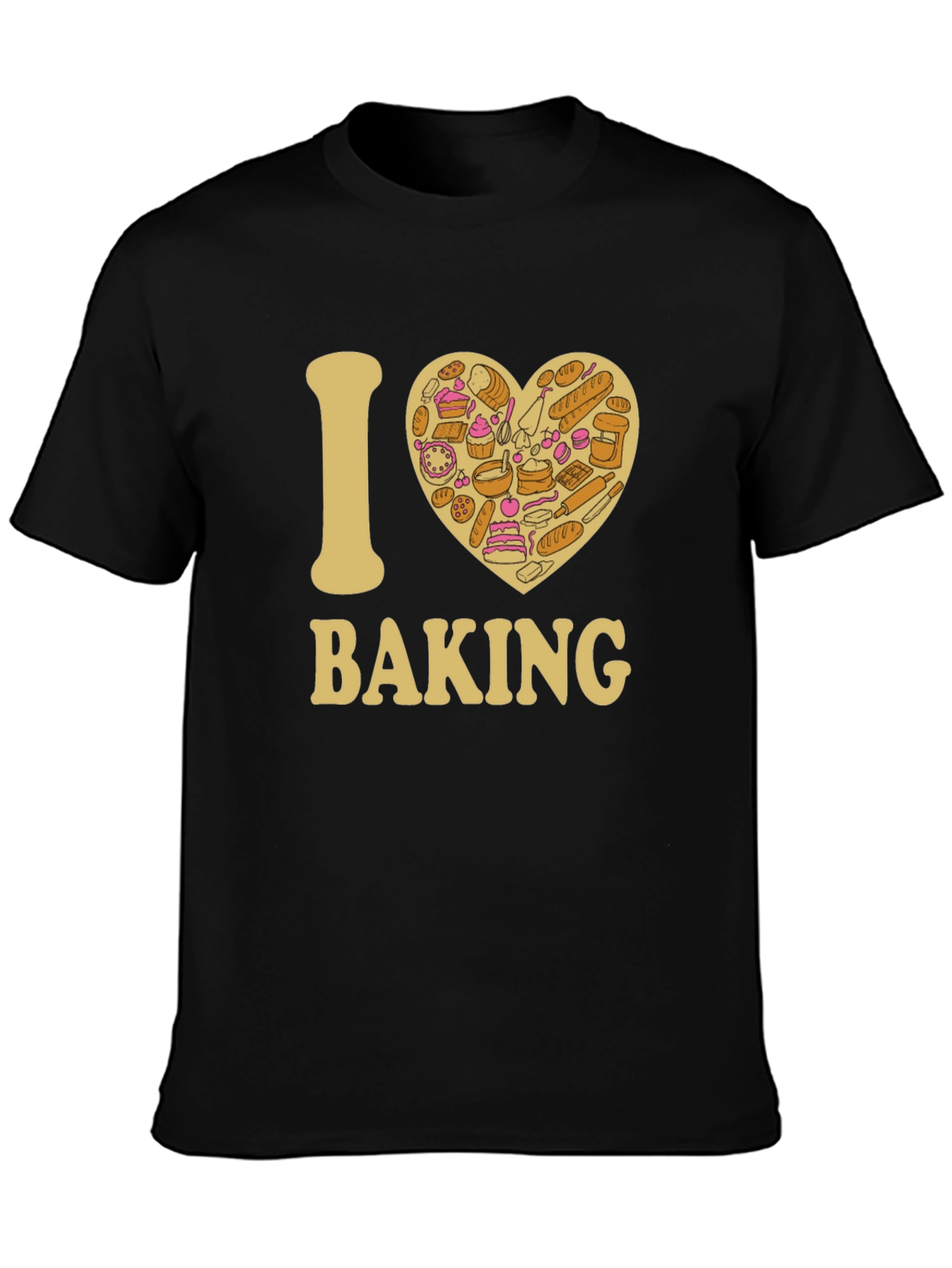 I Heart Baking Black T-Shirt